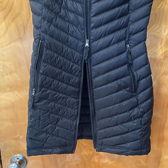 Skhoop of Scandinavia Osa Down Vest Women's XS Black Hip Length Zipper Hood - Picture 3 of 15